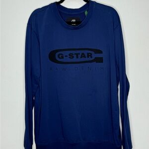 G-Star Raw Denim Crewneck Sweatshirt Blue Men’s XL